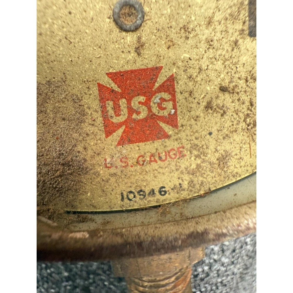 Vintage USG 0–100 PSI Pressure Gauge Industrial Steam Gauge Metal Bezel - Picture 7 of 7